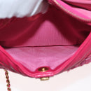 CHANEL Girl Chanel Chain Shoulder Bag Tweed Pink Gold CC Auth 179582SAM-20