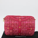 CHANEL Girl Chanel Chain Shoulder Bag Tweed Pink Gold CC Auth 179582SAM-27