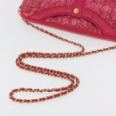 CHANEL Girl Chanel Chain Shoulder Bag Tweed Pink Gold CC Auth 179582SAM-7