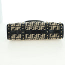 FENDI Zucca Canvas Hand Bag Black Gold Auth 179584V-5