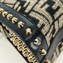 FENDI Zucca Canvas Hand Bag Black Gold Auth 179584V-9