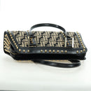 FENDI Zucca Canvas Hand Bag Black Gold Auth 179584V-6