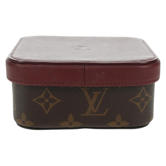 LOUIS VUITTON Monogram Boite Camille MM Jewelry Box Bordeaux GI0019 Auth 179587V