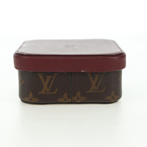 LOUIS VUITTON Monogram Boite Camille MM Jewelry Box Bordeaux GI0019 Auth 179587V