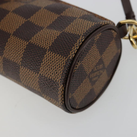 LOUIS VUITTON Damier Ebene Papillon Täschchen LV Auth 179588