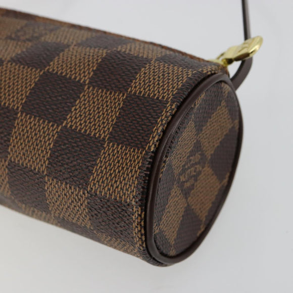 LOUIS VUITTON Damier Ebene Papillon Täschchen LV Auth 179588