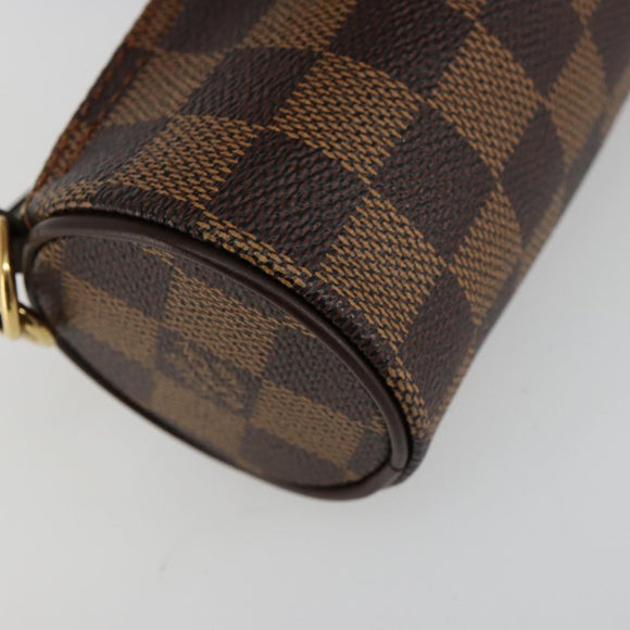 LOUIS VUITTON Damier Ebene Papillon Täschchen LV Auth 179588