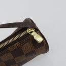 LOUIS VUITTON Damier Ebene Papillon Täschchen LV Auth 179588-10