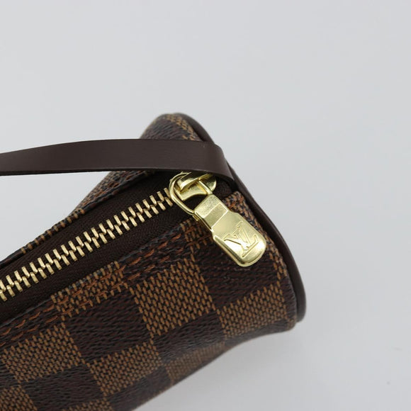 LOUIS VUITTON Damier Ebene Papillon Täschchen LV Auth 179588
