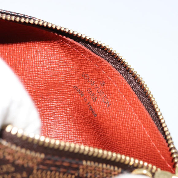 LOUIS VUITTON Damier Ebene Papillon Täschchen LV Auth 179588
