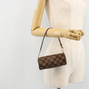 LOUIS VUITTON Damier Ebene Papillon Täschchen LV Auth 179588-19