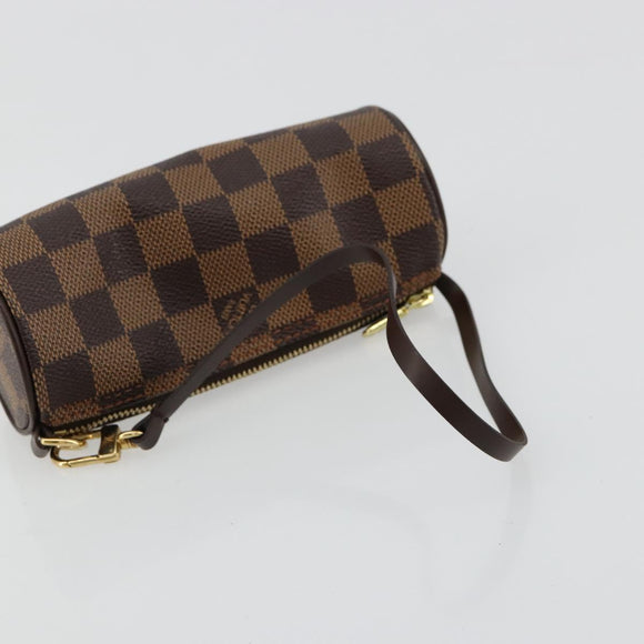 LOUIS VUITTON Damier Ebene Papillon Täschchen LV Auth 179588