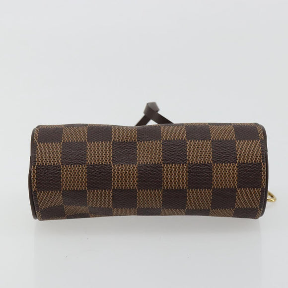 LOUIS VUITTON Damier Ebene Papillon Täschchen LV Auth 179588