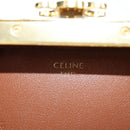 CELINE Triomphe Macadam Canvas Mini Vanity Case PVC Leather Black Auth 179589M-19