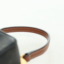 CELINE Triomphe Macadam Canvas Mini Vanity Case PVC Leather Black Auth 179589M-8