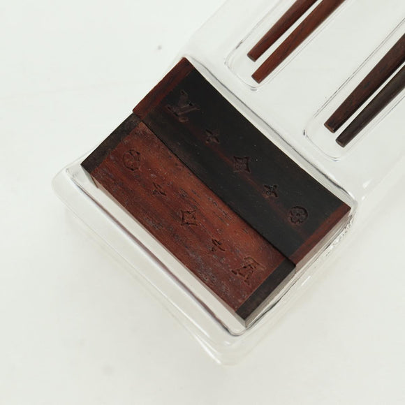 LOUIS VUITTON Monogram Chop Stick Wood Brown LV Auth 179590M