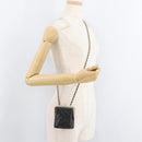 CHANEL Matelasse Chain Shoulder Bag Lamb Skin Black Gold CC Auth 179592SAM-21