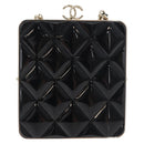 CHANEL Matelasse Chain Shoulder Bag Lamb Skin Black Gold CC Auth 179592SAM-3