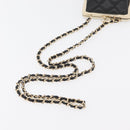 CHANEL Matelasse Chain Shoulder Bag Lamb Skin Black Gold CC Auth 179592SAM-7