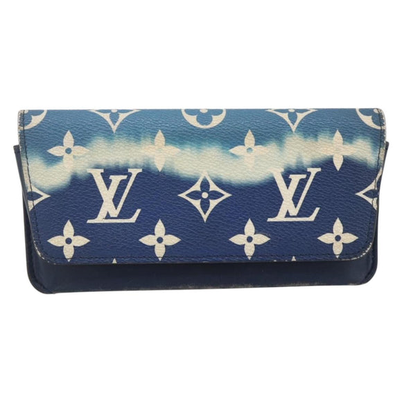 LOUIS VUITTON Monogram Escal Etui Lunette Woody Case Blue GI0474 Auth 179593
