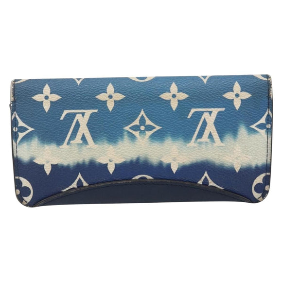 LOUIS VUITTON Monogram Escal Etui Lunette Woody Case Blue GI0474 Auth 179593