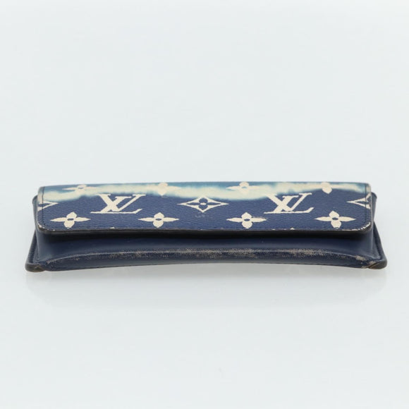 LOUIS VUITTON Monogram Escal Etui Lunette Woody Case Blue GI0474 Auth 179593