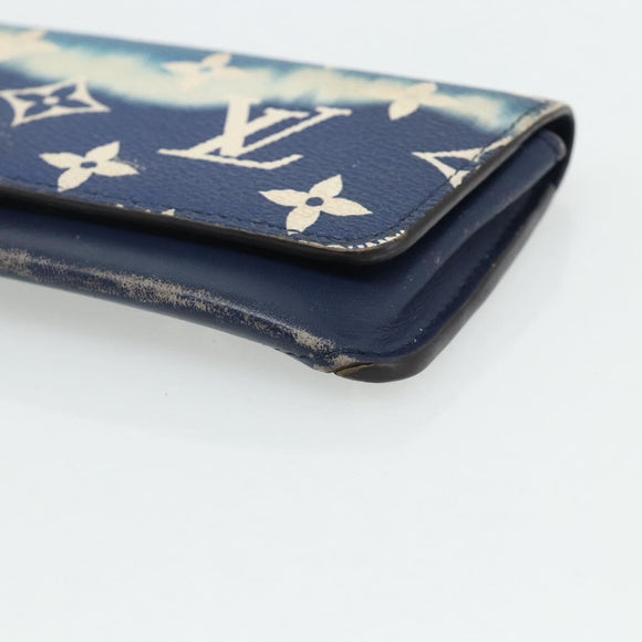 LOUIS VUITTON Monogram Escal Etui Lunette Woody Case Blue GI0474 Auth 179593