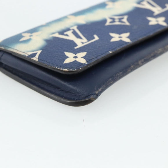 LOUIS VUITTON Monogram Escal Etui Lunette Woody Case Blue GI0474 Auth 179593