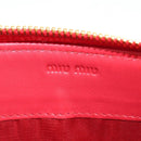 Miu Miu Long Wallet Leather Red Gold Auth 179594V-19