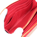 Miu Miu Long Wallet Leather Red Gold Auth 179594V-21