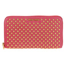 Miu Miu Long Wallet Leather Red Gold Auth 179594V-13