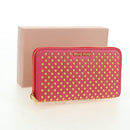 Miu Miu Long Wallet Leather Red Gold Auth 179594V-12