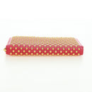 Miu Miu Long Wallet Leather Red Gold Auth 179594V-6