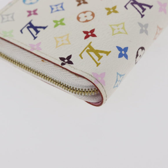 LOUIS VUITTON Multicolor Zippy Coin Purse Coin Purse White M93741 Auth 179595A