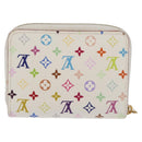 LOUIS VUITTON Multicolor Zippy Coin Purse Coin Purse White M93741 Auth 179595A-2