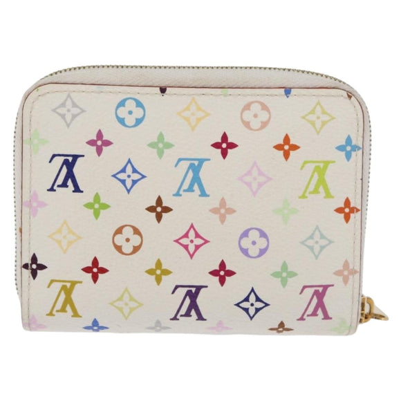 LOUIS VUITTON Multicolor Zippy Coin Purse Coin Purse White M93741 Auth 179595A