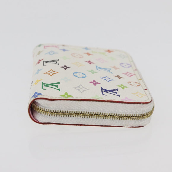 LOUIS VUITTON Multicolor Zippy Coin Purse Coin Purse White M93741 Auth 179595A