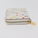 LOUIS VUITTON Multicolor Zippy Coin Purse Coin Purse White M93741 Auth 179595A-4