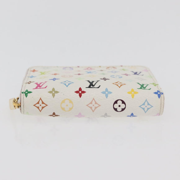 LOUIS VUITTON Multicolor Zippy Coin Purse Coin Purse White M93741 Auth 179595A