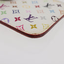 LOUIS VUITTON Multicolor Pochette Cles NM Coin Purse White M93734 Auth 179597M-15