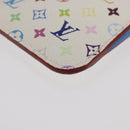 LOUIS VUITTON Multicolor Pochette Cles NM Coin Purse White M93734 Auth 179597M-17