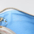 LOUIS VUITTON Multicolor Pochette Cles NM Coin Purse White M93734 Auth 179597M-9