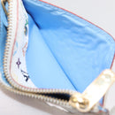 LOUIS VUITTON Multicolor Pochette Cles NM Coin Purse White M93734 Auth 179597M-21