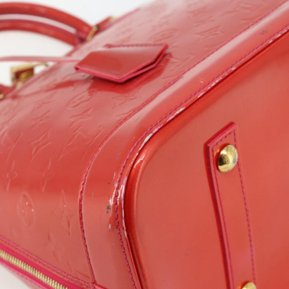LOUIS VUITTON Monogram Vernis Alma GM Hand Bag Rose Pop M93625 LV Auth 179598