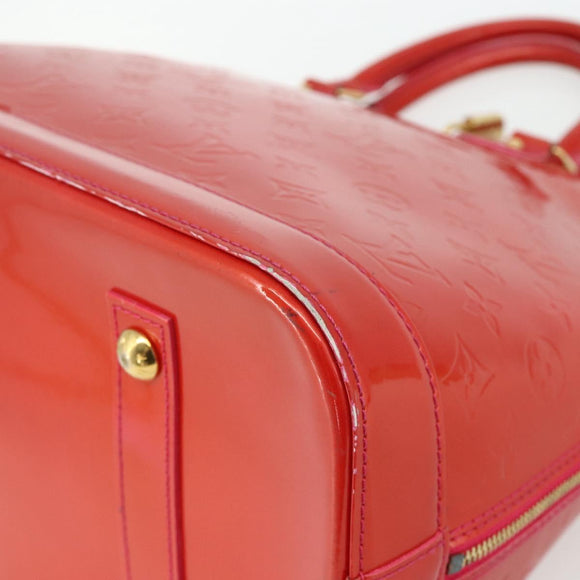 LOUIS VUITTON Monogram Vernis Alma GM Hand Bag Rose Pop M93625 LV Auth 179598
