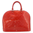 LOUIS VUITTON Monogram Vernis Alma GM Hand Bag Rose Pop M93625 LV Auth 179598-3