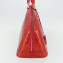 LOUIS VUITTON Monogram Vernis Alma GM Hand Bag Rose Pop M93625 LV Auth 179598-4