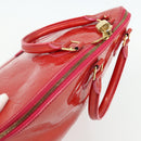 LOUIS VUITTON Monogram Vernis Alma GM Hand Bag Rose Pop M93625 LV Auth 179598-6