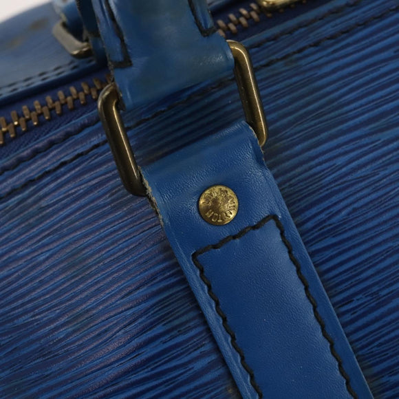 LOUIS VUITTON Epi Keepall 50 Boston tas blauw M42965 LV Auth 179600
