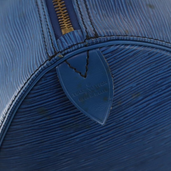 LOUIS VUITTON Epi Keepall 50 Boston tas blauw M42965 LV Auth 179600